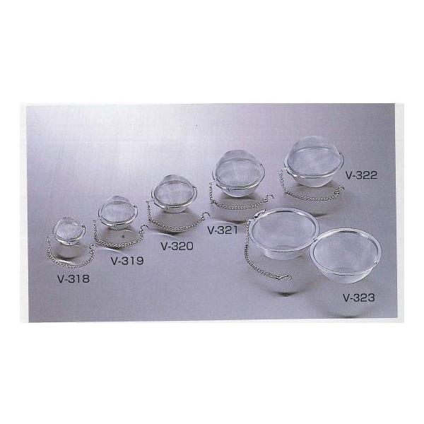 ミネックスメタル　18-8　ボール茶こし　95mm　品番：V-323