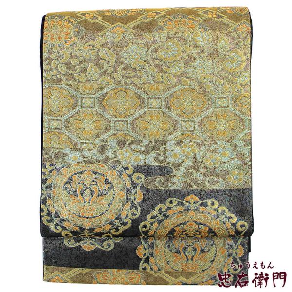 袋帯 中古 リサイクル 正絹 フォーマル 仕立て上がり 花鳥模様 花紋 華  