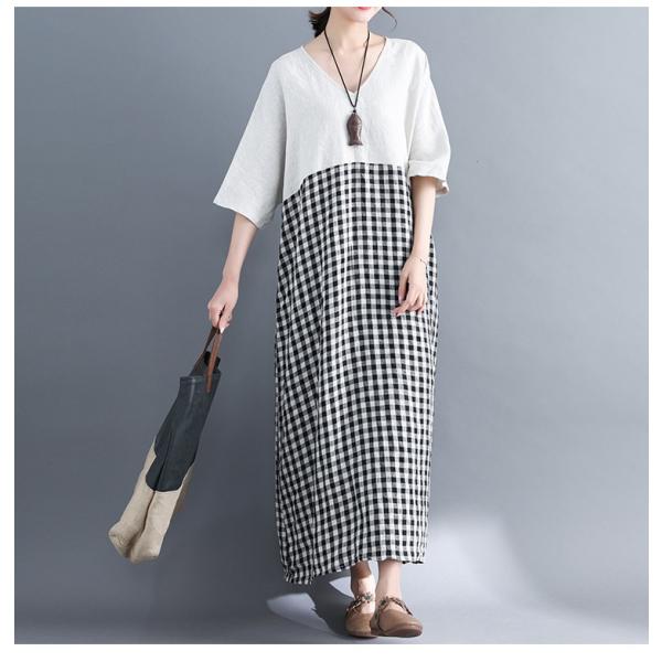 マキシ丈ワンピース４０代春夏 大きいサイズ リゾートワンピース麻 半袖 ロング丈 マタニティードレス チェック柄 ゆったり レディースワンピース部屋服 ママ服 Buyee Buyee Japanese Proxy Service Buy From Japan Bot Online