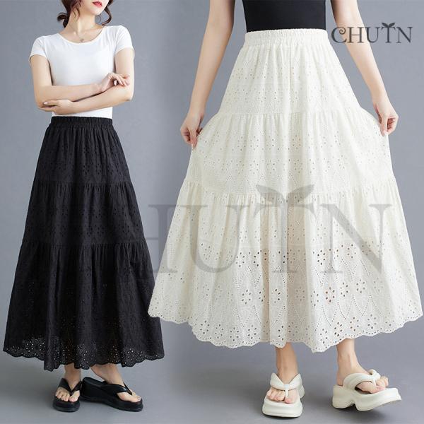 アプントビー 24SS コットンギャバジンAラインプリーツロングスカート アプントビー 24SS コットンギャバジンAラインプリーツロングスカート