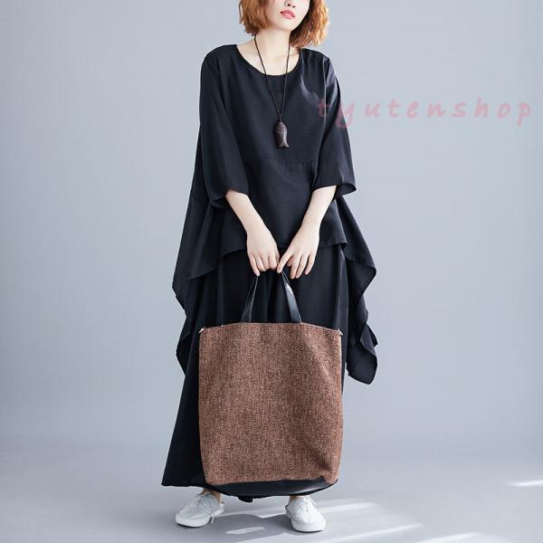 2点セットアップ レディース 黒 シャツ+パンツ ゆったり ガウチョ  