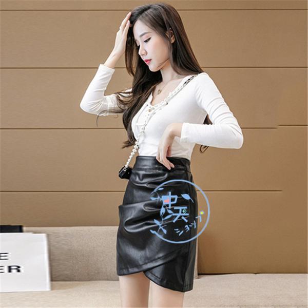 タイトスカートミニPUスカート レザースカート 20代~30代韓国風タイト  