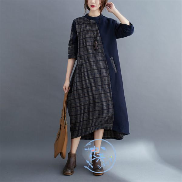ワンピース大きいサイズ秋冬４０代暖かいワンピースレディース長袖チェック柄 体型カバー マキシ丈ワンピース 大きいサイズゆったり 暖かい 50代xxl Buyee Buyee 일본 통신 판매 상품 옥션의 대리 입찰 대리 구매 서비스