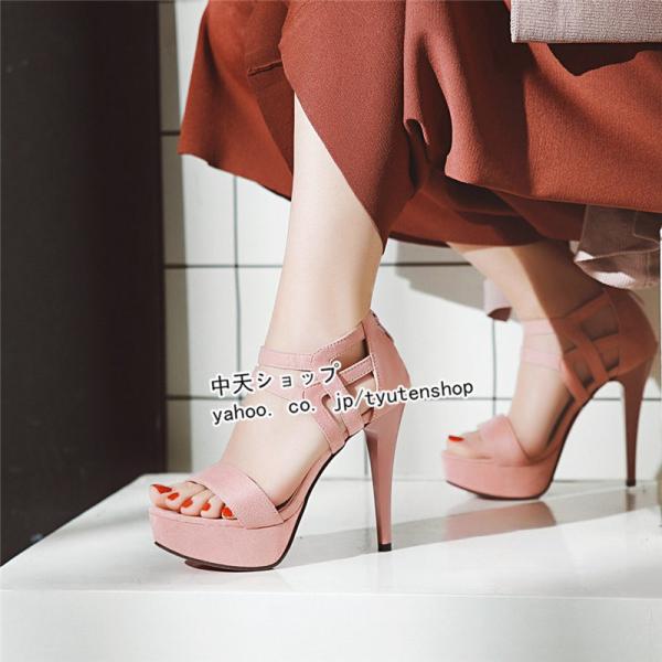 サンダル パンプス レディース ハイヒール ストラップサンダル