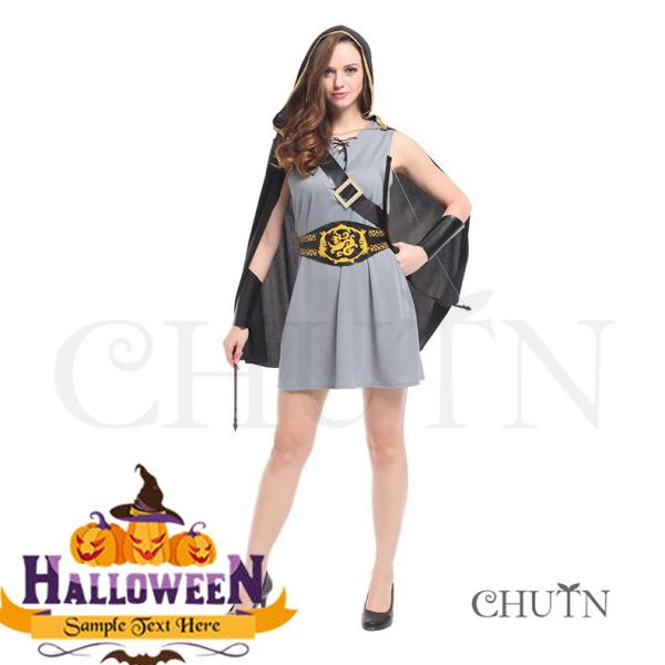 CHUTNハロウィンコスプレ衣装 女性 ハロウィン 仮装 狩人 万聖節パーティー 仮装 舞台 演出服 パーティー ハロウィン 学園祭 文化祭 コスチューム 大人用