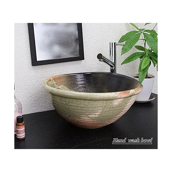 高い素材 の信楽焼 2サイズから選べる 洗面ボール 変形ビードロ 手洗い鉢 中型 Tr 3101洗面鉢 洗面器 洗面シンク 洗面ボウル 洗面台 手洗い 返品 交換対象商品 の