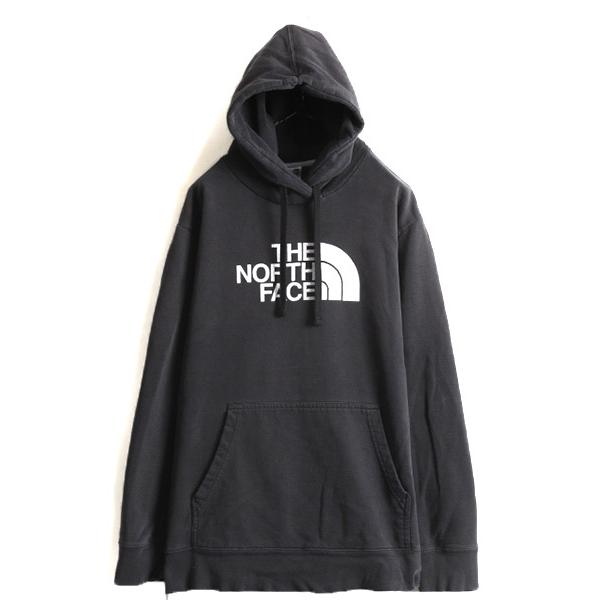 大きいサイズ XL 人気 黒 □ ノースフェイス プリント スウェット