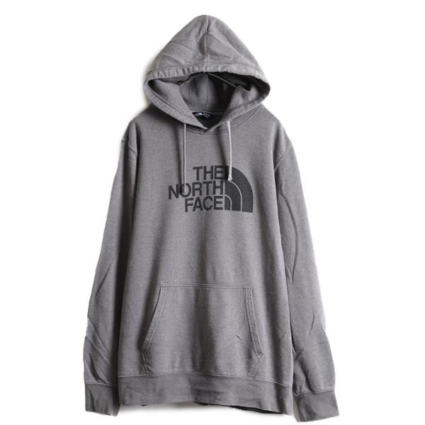 大きいサイズ XL □ ノースフェイス プリント スウェット フード