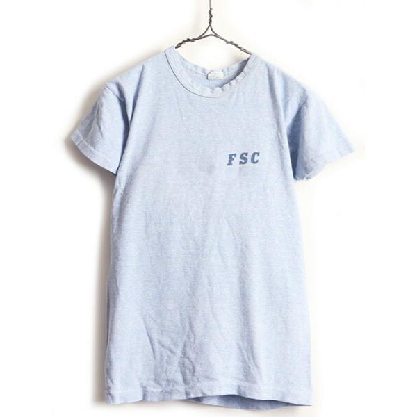 70's USA製 ビンテージ □ Champion チャンピオン 染み込み プリント