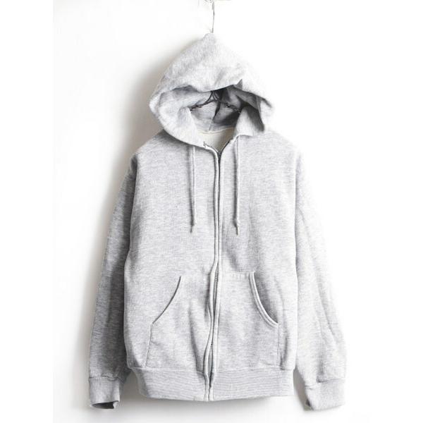 80's ビンテージ USA製 □ フルジップ スウェット フード パーカー