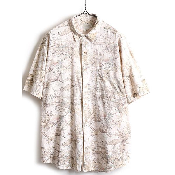 80 S 90 S 旧タグ バナナリパブリック Banana Republic Safari Travel コットン 総柄 半袖 アロハ シャツ メンズ L 古着 ハワイアン F Aud27y21n06 Master Plan 通販 Yahoo ショッピング