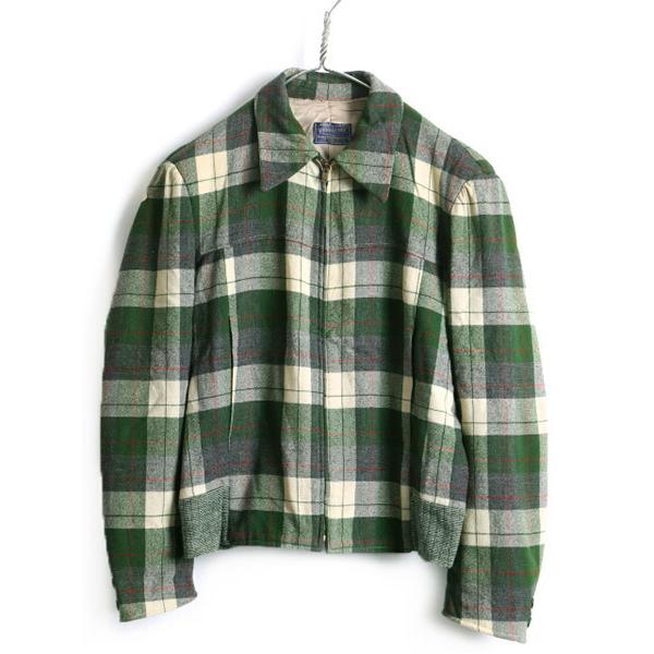 50s ビンテージ USA製 □ PENDLETON ペンドルトン チェック ウール