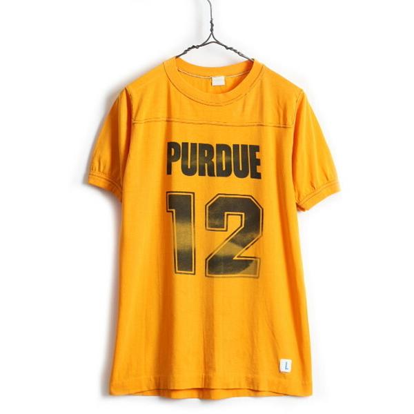 80's USA製 ビンテージ □ カレッジ ナンバリング プリント 半袖