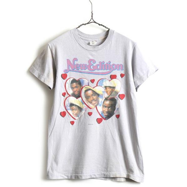 80's USA製 ビンテージ □ NEW EDITION プリント 半袖 Tシャツ