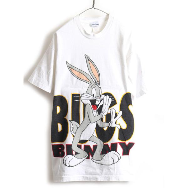 90s USA製 □ ワーナー バックスバニー 大判 プリント 半袖 Tシャツ