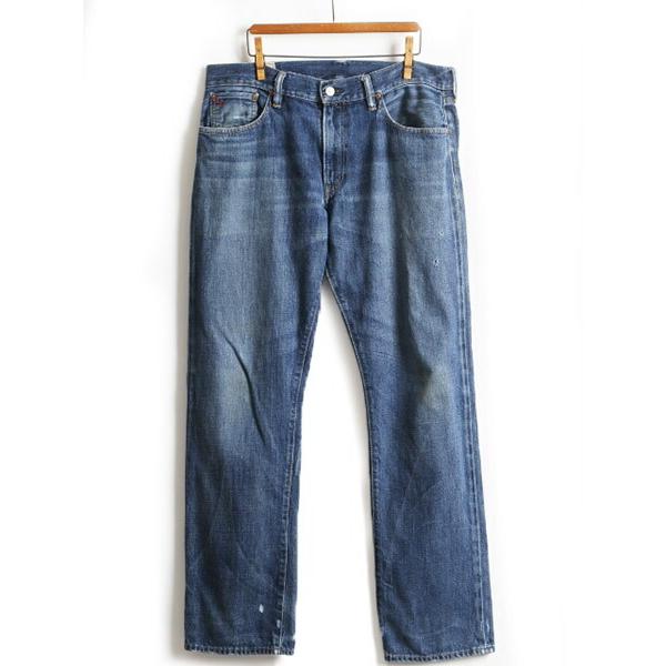 最新コレックション メンズ ポロラルフローレン ペイント加工 ジーンズ