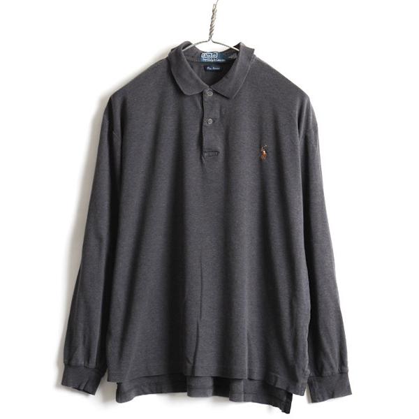 高級 100% ピマコットン □ POLO ポロ ラルフローレン 長袖 ポロシャツ