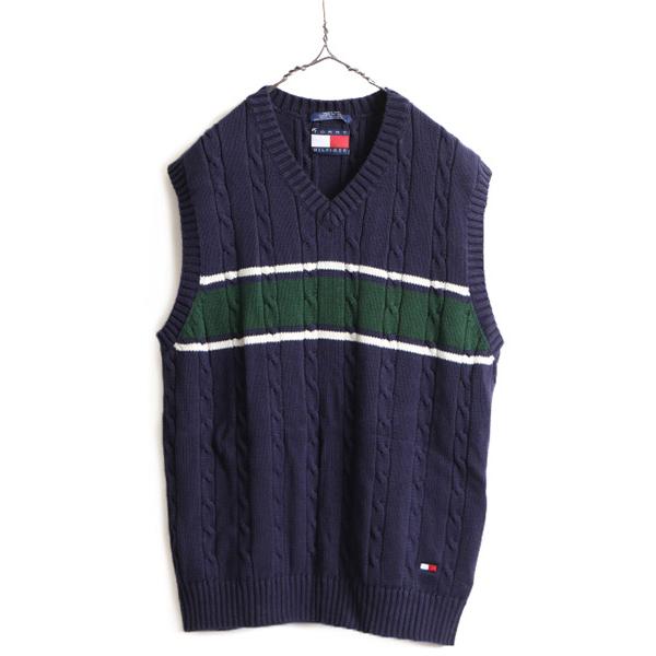 トミーヒルフィガー ケーブルニットベスト | chicshabu.com