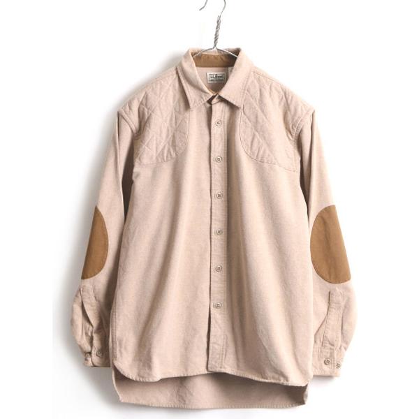 LLBEAN 肩補強 エルボーパッチ付き コットン シャモア クロス 長袖 シャツ メンズ M 古着 エルエルビーン ネルシャツ ネル LLビーン :i-apd04y22n06:Master Plan 通販 LLBean長袖ボタンダウンシャツ ストライプ オフィススタイル