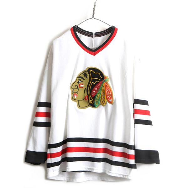 カナダ製 Ccm Nhl オフィシャル シカゴ ブラックホークス アイスホッケー ジャージ メンズ L 古着 ゲームシャツ ユニフォーム 白 I Apd06y22n15 Master Plan 通販 Yahoo ショッピング