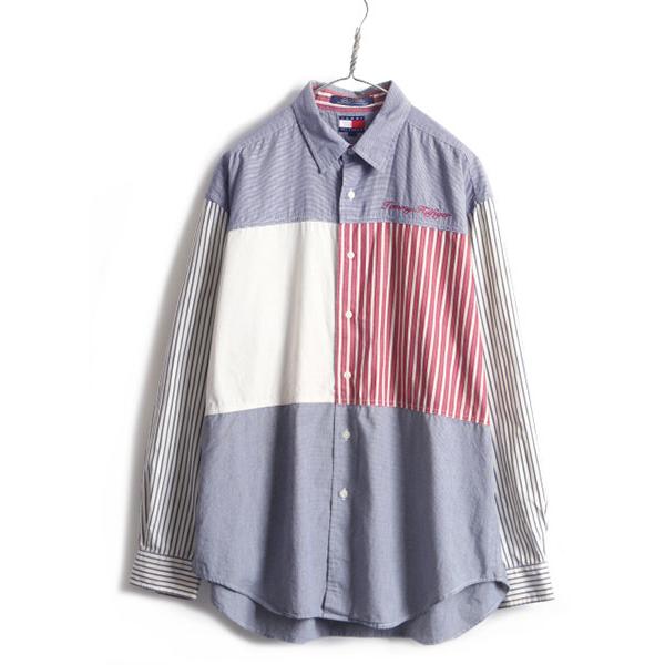 90s トミーヒルフィガー クレイジー 切替 長袖 ボタンダウン シャツ ( メンズ L ) 古着 90年代 オールド TOMMY HILFIGER 長袖シャツ :i-apd16y22n03:Master Plan - 通販 - Yahoo!ショッピング 90s トミーヒルフィガー クレイジー 切替 長袖 ボタンダウン シャツ ( メンズ L ) 古着 90年代 オールド TOMMY HILFIGER 長袖シャツ :i-apd16y22n03:Master Plan - 通販 - Yahoo!ショッピング