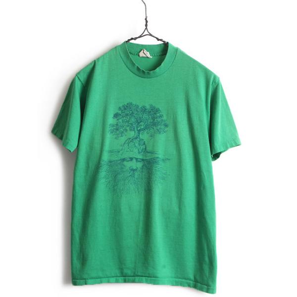 70s Usa製 キャラクター 染み込み プリント 半袖 Tシャツ L メンズ レディース M 程 古着 70年代 ビンテージ プリントt キャラt 緑 I Apd24y22n09 Master Plan 通販 Yahoo ショッピング