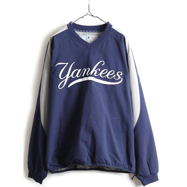 MLB オフィシャル ■ ニューヨーク ヤンキース ナイロン ジャケット ( メンズ L ) 古着 プルオーバー ライナー付き ピステ 紺 ジャンパー  :i-aud02y22n14:Master Plan - 通販 - Yahoo!ショッピング