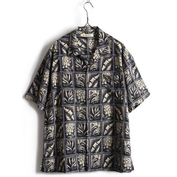 高級 100% シルク □ Tommy bahama トミーバハマ 総柄 ループ留め
