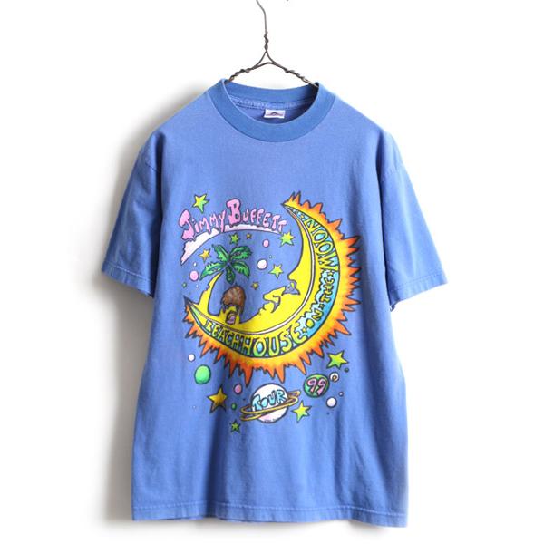 90s □ Jimmy Buffett 両面 ツアー プリント 半袖 Tシャツ ( メンズ M