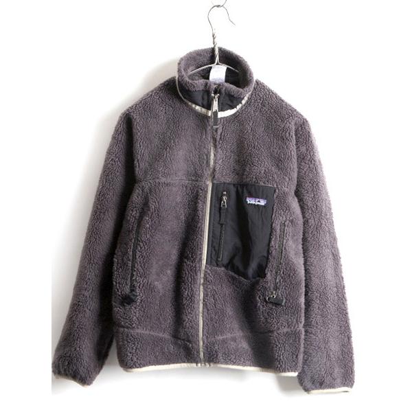 希少サイズ XS ■ 07年製 Patagonia パタゴニア クラシック レトロX フリース ジャケット ( メンズ ) 古着 ジャンパー 濃灰 黒  パイル 起毛