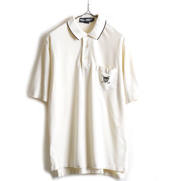 90s □ POLO GOLF ラルフローレン ポケット付き 鹿の子 半袖