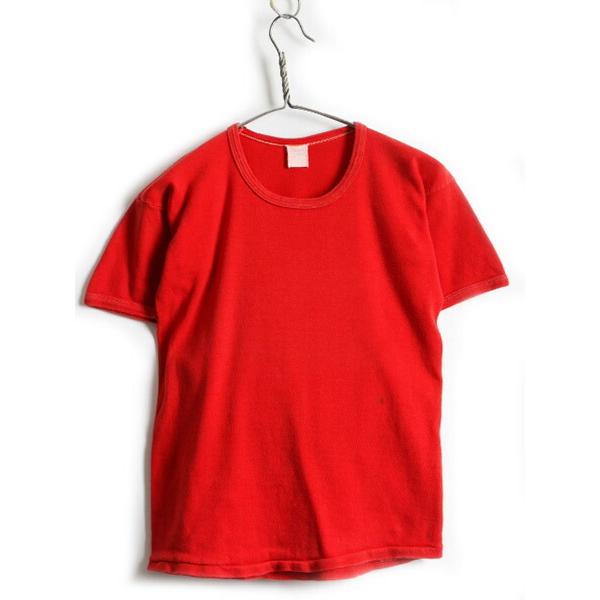 パキ綿 70s 80s ビンテージ □ Durable リブ編み コットン 半袖 T 