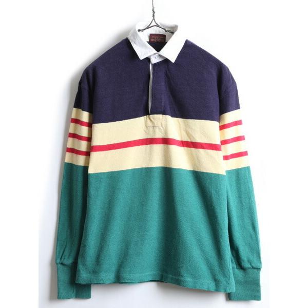 90s 希少サイズ S □ CHAPS チャップス ラルフローレン ボーダー 長袖