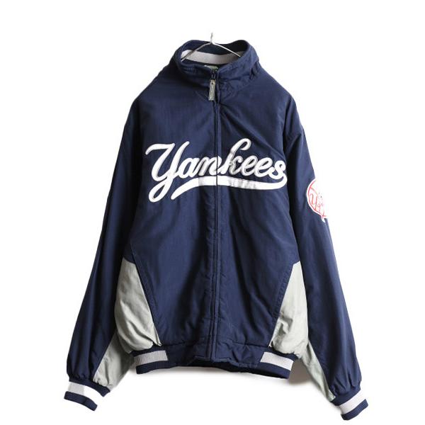 MLB ヤンキース マジェスティック スタジャン 中綿 ナイロン 刺繍 XL