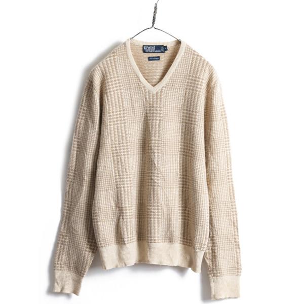 90s 高級 100% カシミア □ POLO ポロ ラルフローレン 長袖 ニット