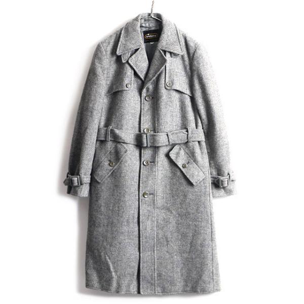 ユーロ ビンテージ ■ Virany チンストラップ ベルト付き ツイード ウール チェスター コート ( 40 メンズ S M 程) 古着 ロング  灰 ヘビー :k-jad11y22n01:Master Plan - 通販 - Yahoo!ショッピング