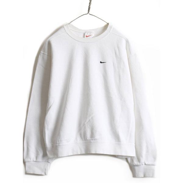 90 S Usa製 キッズ L 150cm 程 ナイキ Nike スウォッシュ ロゴ刺繍 クルーネック スウェット トレーナー 古着 ワンポイント ホワイト 白 N Fed16y22n14 Master Plan 通販 Yahoo ショッピング