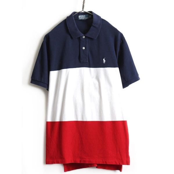 □ POLO ポロ ラルフローレン 鹿の子 半袖 ポロシャツ ( メンズ L