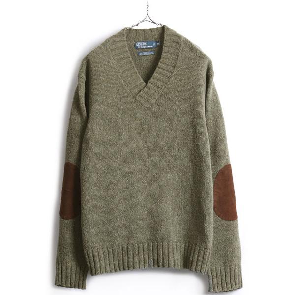 大きいサイズ XL □ POLO ポロ ラルフローレン 本革 レザー エルボー