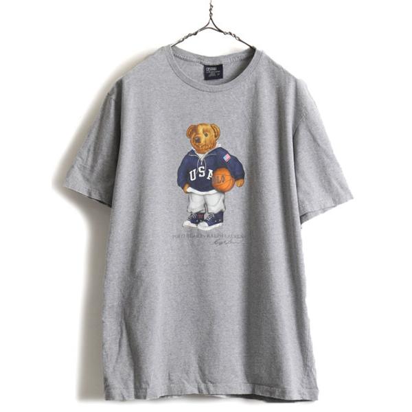 00s 人気 ポロベア □ POLO ポロ ラルフローレン プリント 半袖 T