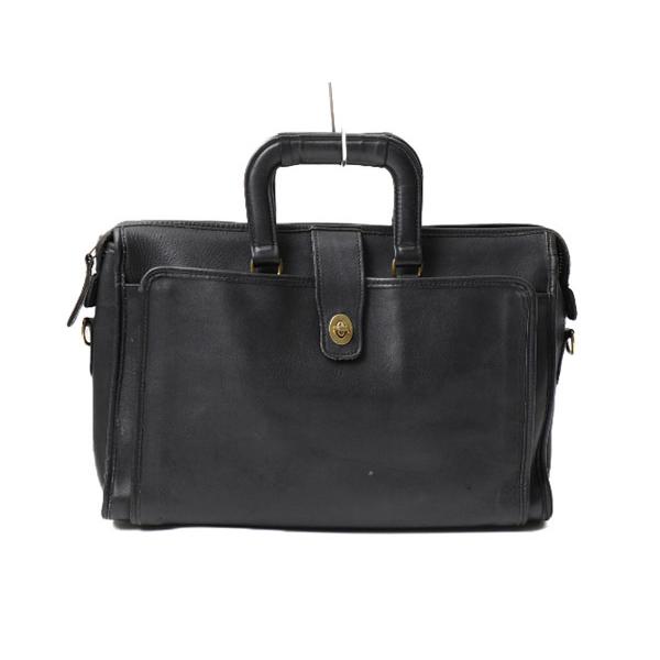 人気 黒 USA製 オールドコーチ □ COACH コーチ 本革 レザー ブリーフ