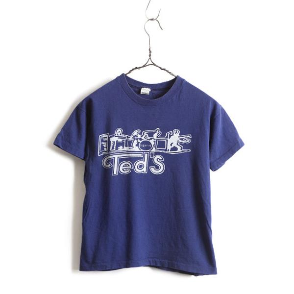 60s 70s USA製 ビンテージ □ スプルース プリント 半袖 Tシャツ ( M 