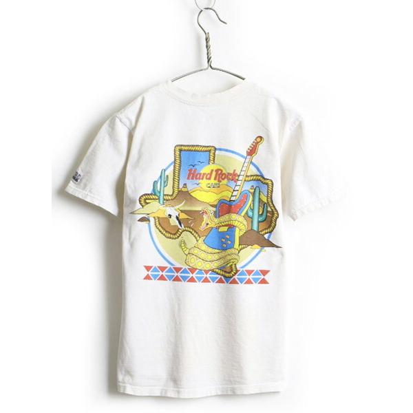 90's USA製 □ ハードロックカフェ SAN ANTONIO 両面 プリント 半袖 T