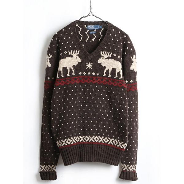 大きいサイズ XL □ POLO ポロ ラルフローレン Vネック ノルディック