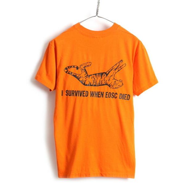 80s USA製 ビンテージ □ 企業物 両面 プリント 半袖 Tシャツ ( L 