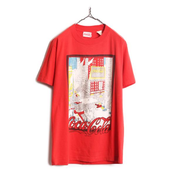 80s USA製 コカコーラ プリント 半袖 Tシャツ メンズ L / 古着 80年代 