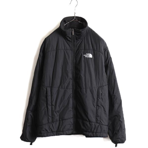 人気 黒 ■ ノースフェイス 中綿 ナイロン ジャケット メンズ M / The North Face フルジップ ブルゾン ジャンパー アウトドア  ハイネック