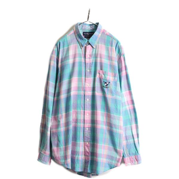 90s 初期 POLO GOLF 大きいサイズ XL □ ラルフローレン インディアン