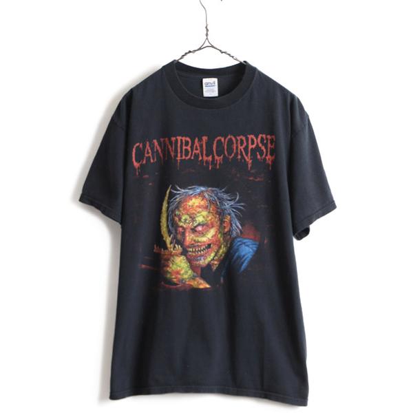 00s 人気 黒 □ Cannibal Corpse 2006 ツアー 半袖 Tシャツ メンズ L