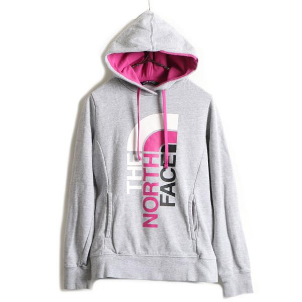 希少サイズ S □ ノースフェイス プリント スウェット フード パーカー